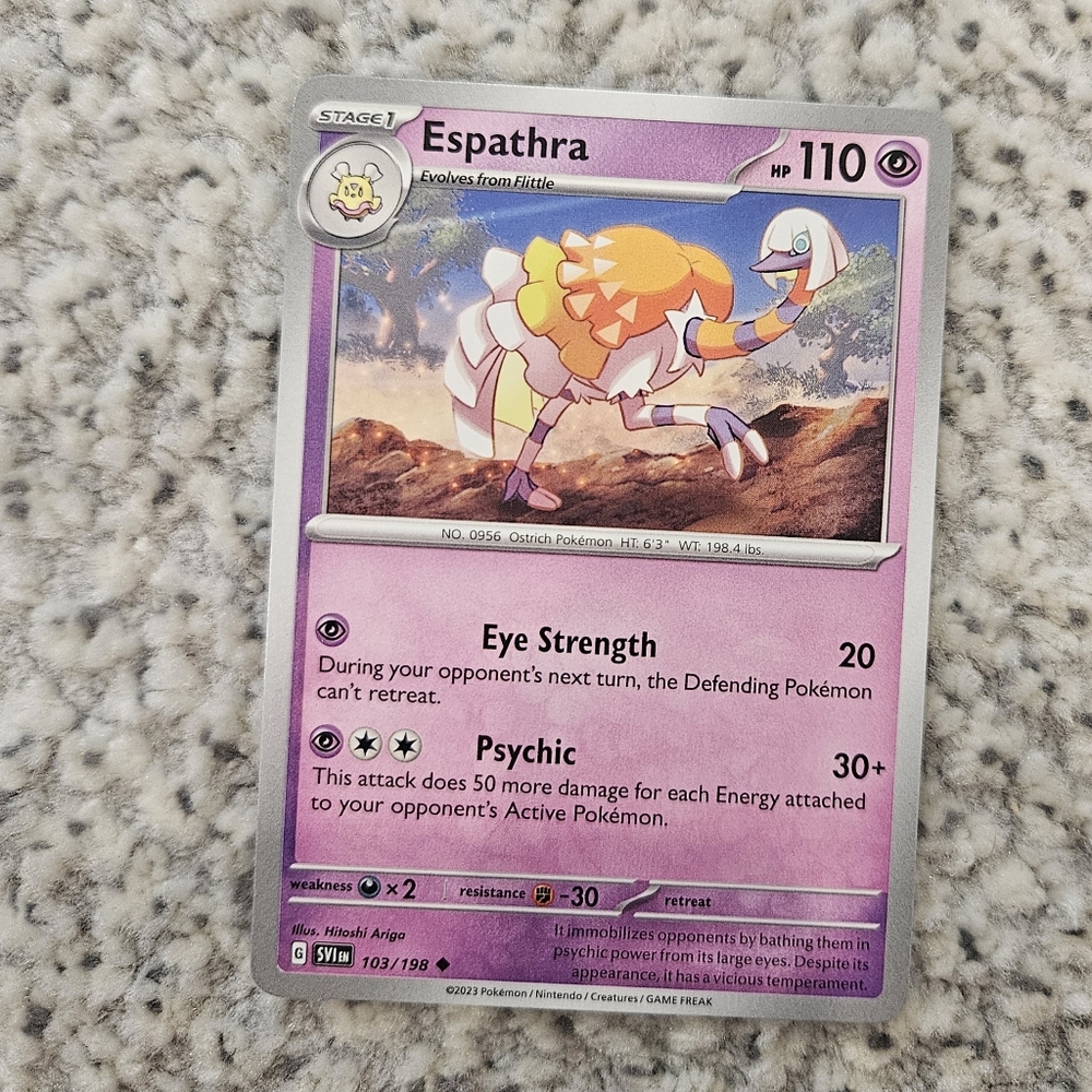 POKEMON TCG Card Espathra Scarlet & Violet Base Set 103/198 PZ